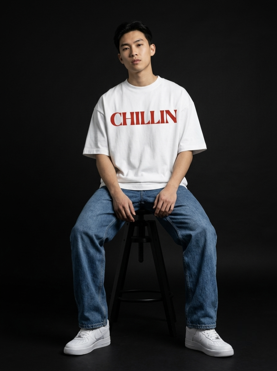 The "CHILLIN" Oversized Graphic Tee