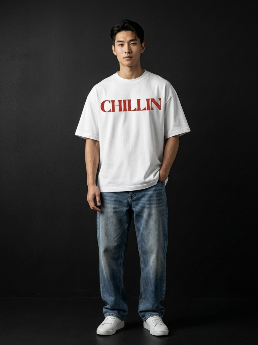 The "CHILLIN" Oversized Graphic Tee